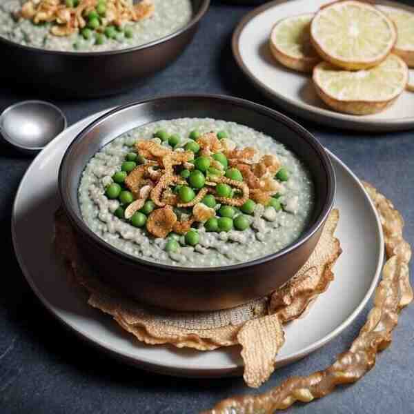 Гороховая каша с луком и шкварками